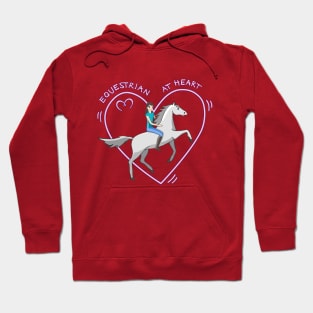 Cute Equestrian at Heart Girl and Horse Love Anime Hoodie